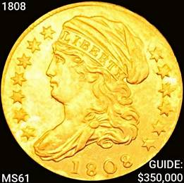 1808 $2.50 Gold Quarter Eagle CLOSELY UNCIRCULATED
