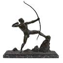 Lucien Gibert, (French, 1904-1988) Bronze Model of an Archer,